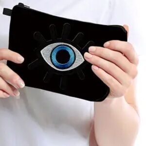 GREEK Evil Eye MAKE UP ZIPPER POUCH NEW